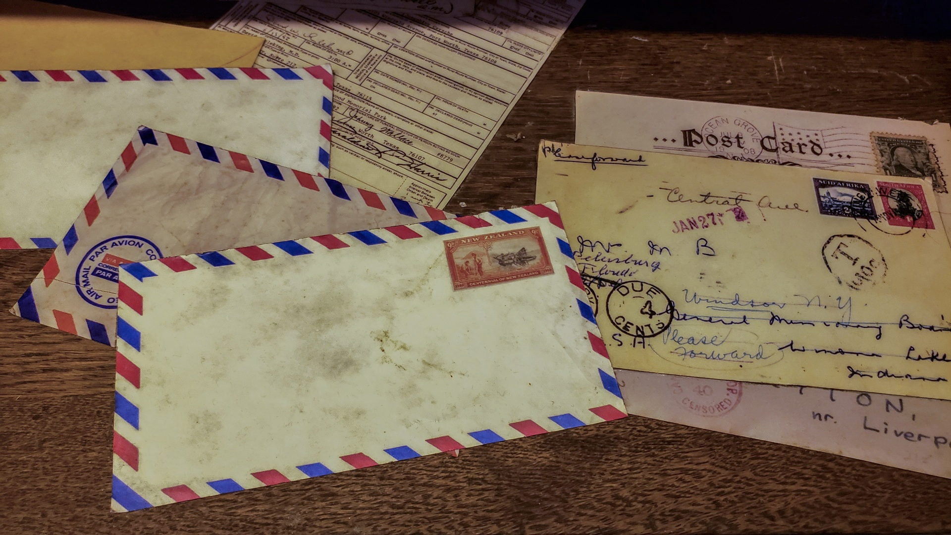 Old envelopes and mail